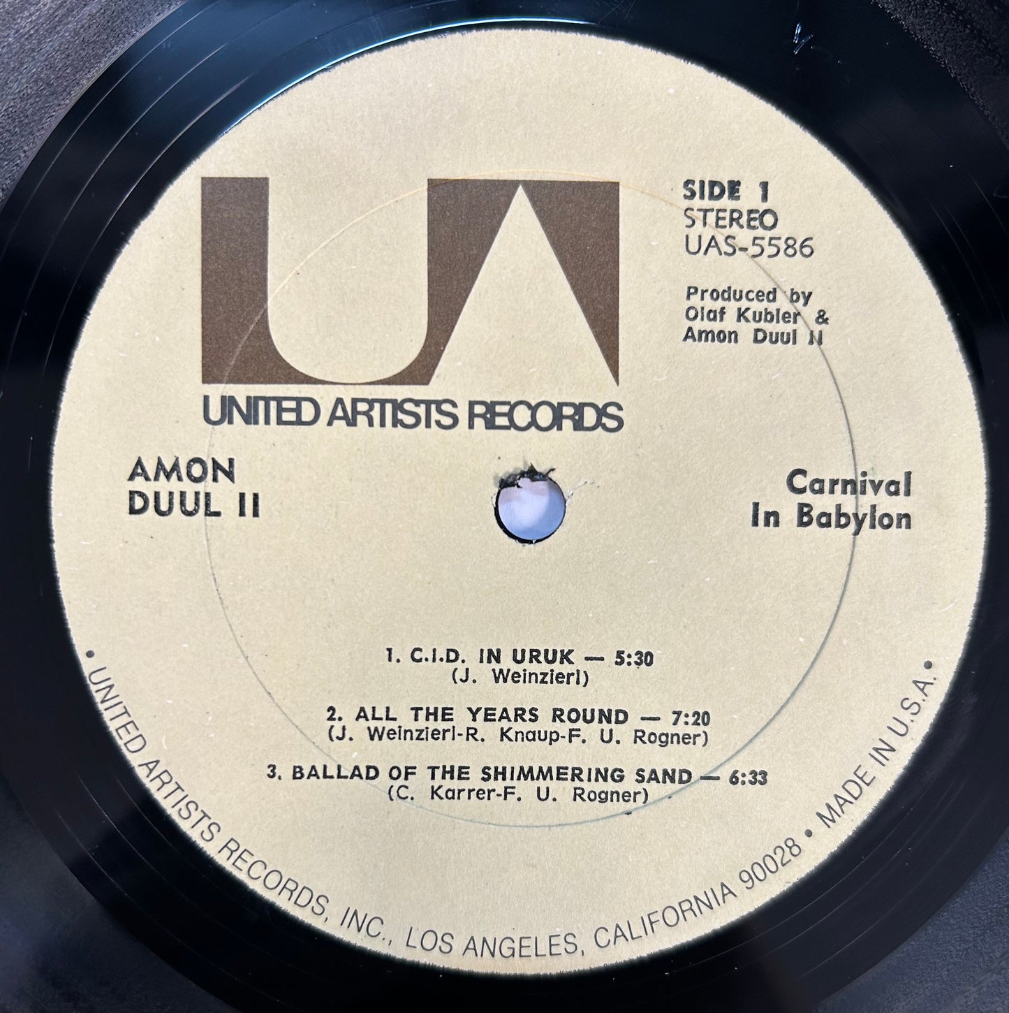 Amon Duul II - Carnival In Babylon 1st Press US 1972 Promo
