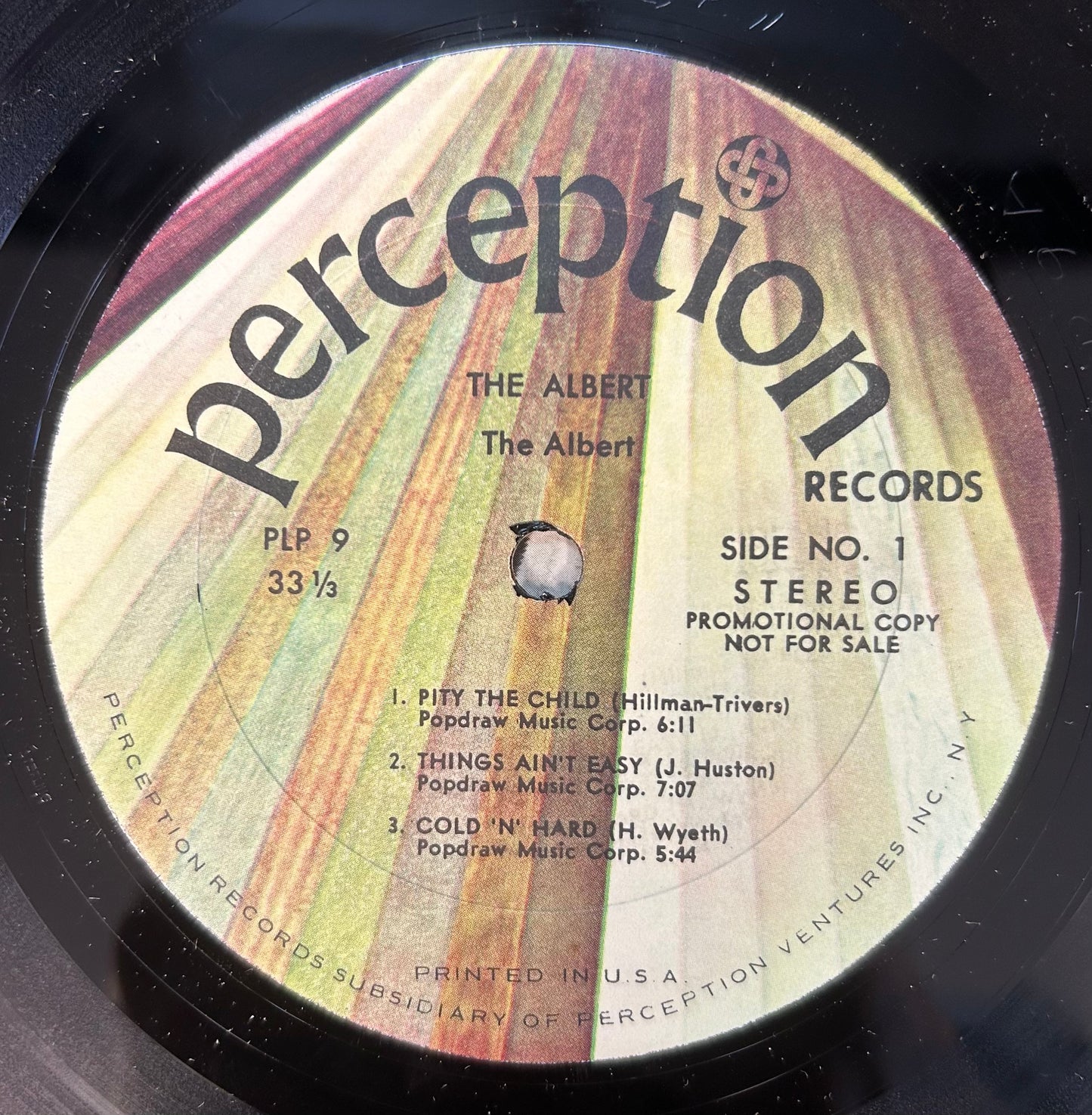 The Albert - The Albert 1st Press Promo 1970 Perception