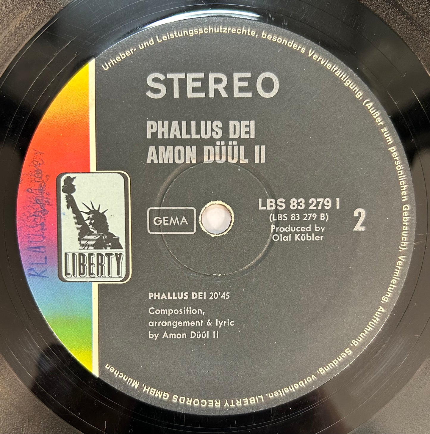 Amon Duul II - Phallus Dei 1st Press Germany 1969 Liberty Krautrock