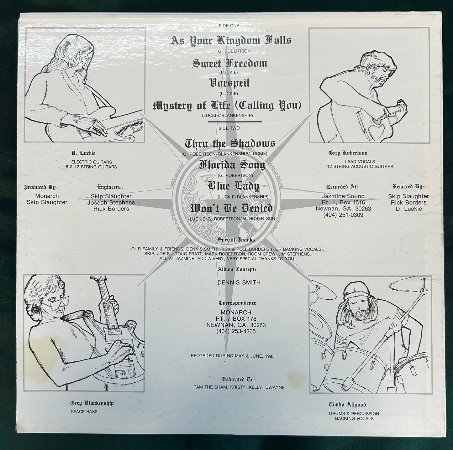 Monarch - As Your Kingdom Falls 1984 Private Press Georgia Hard Rock Very Rare!