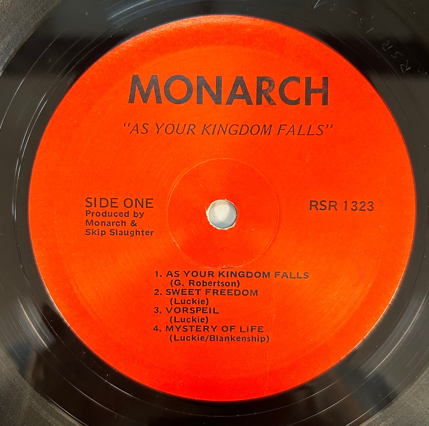 Monarch - As Your Kingdom Falls 1984 Private Press Georgia Hard Rock Very Rare!