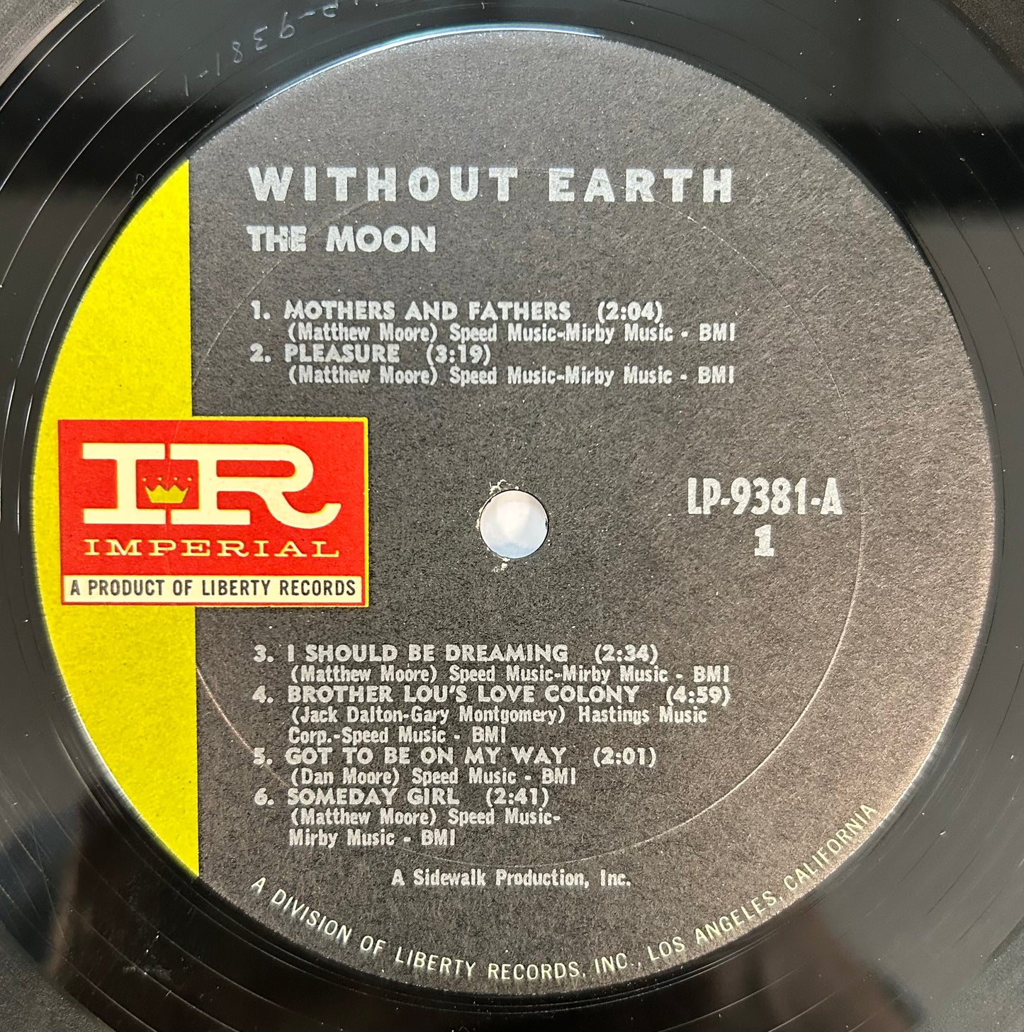 The Moon - Without Earth 1st Press 1968 Imperial Records Psych