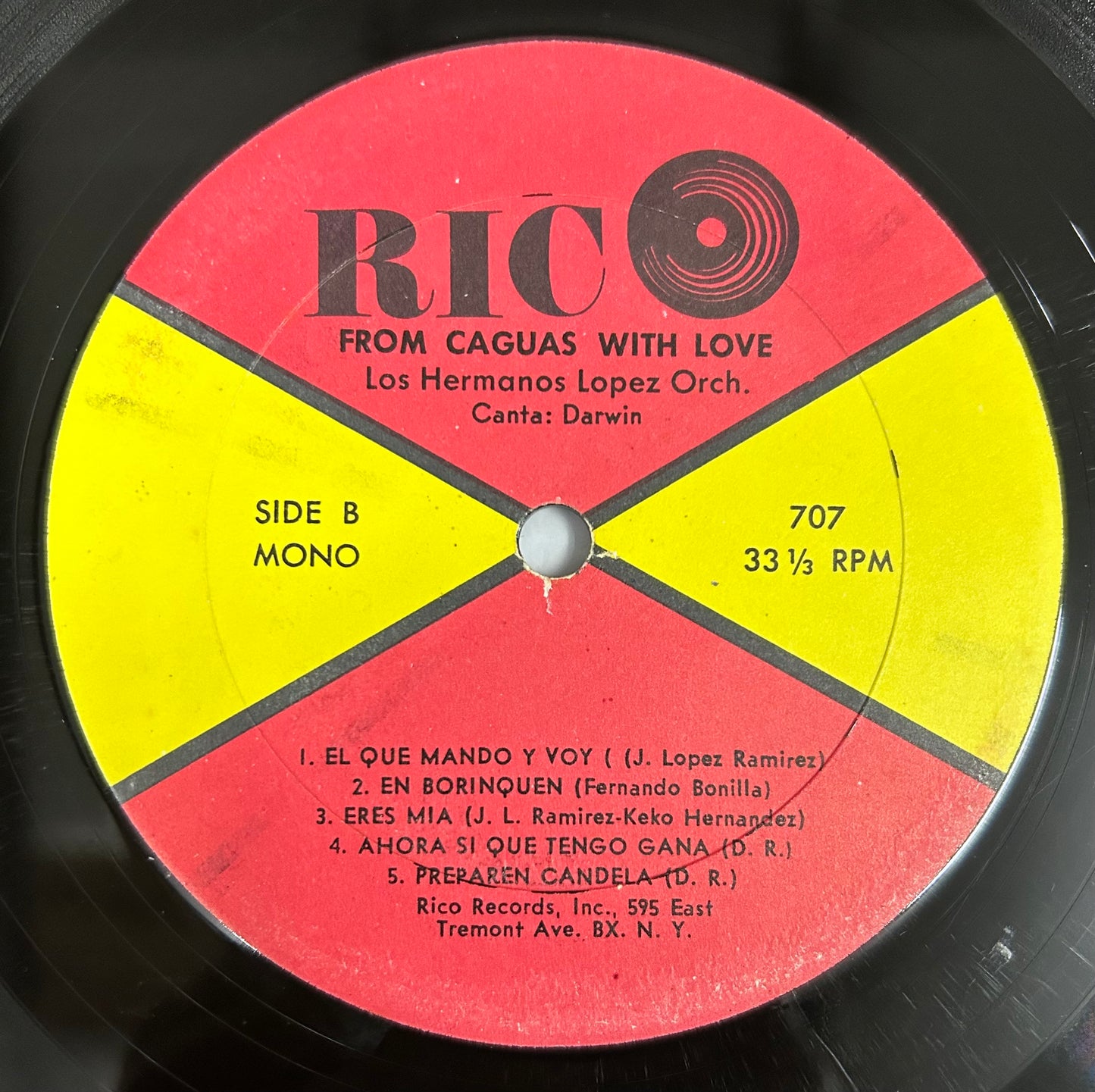 Los Hermanos Lopez - From Caguas With Love 1st Press Rico 1971 Salsa Mono