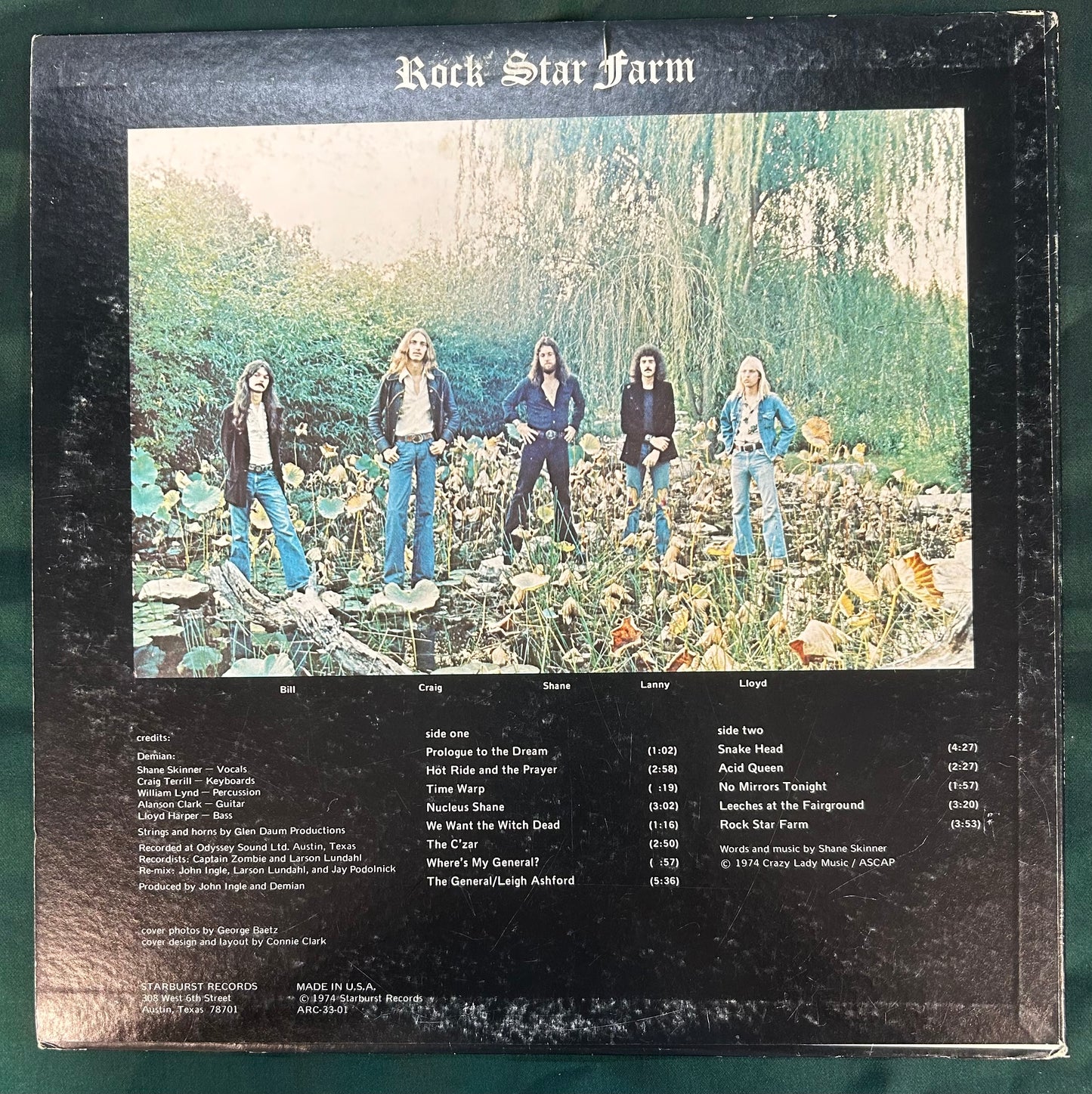 Demian - Rock Star Farm 1974 Private Press Prog Rock Texas Starburst