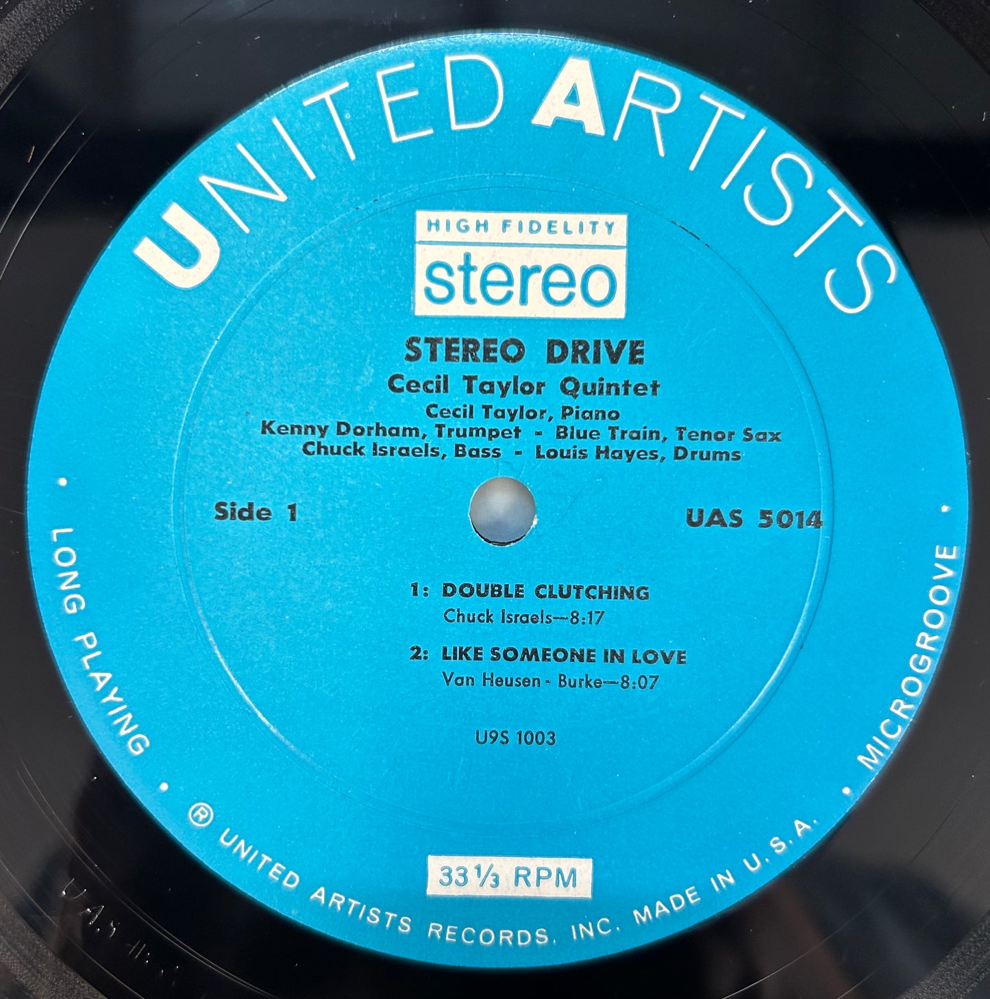Cecil Taylor - Stereo Drive 1st Press Stereo 1959 United Artists