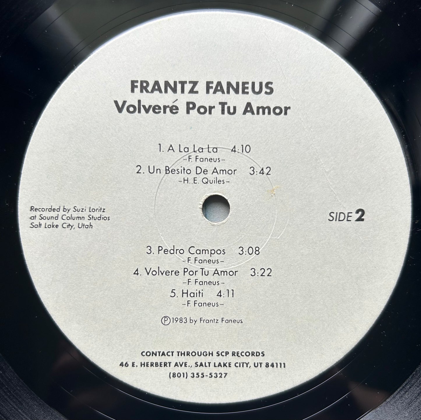 Frantz Faneus y Su Combo - Volveré Por Tu Amor 1st Press 1983 Obscure Salsa