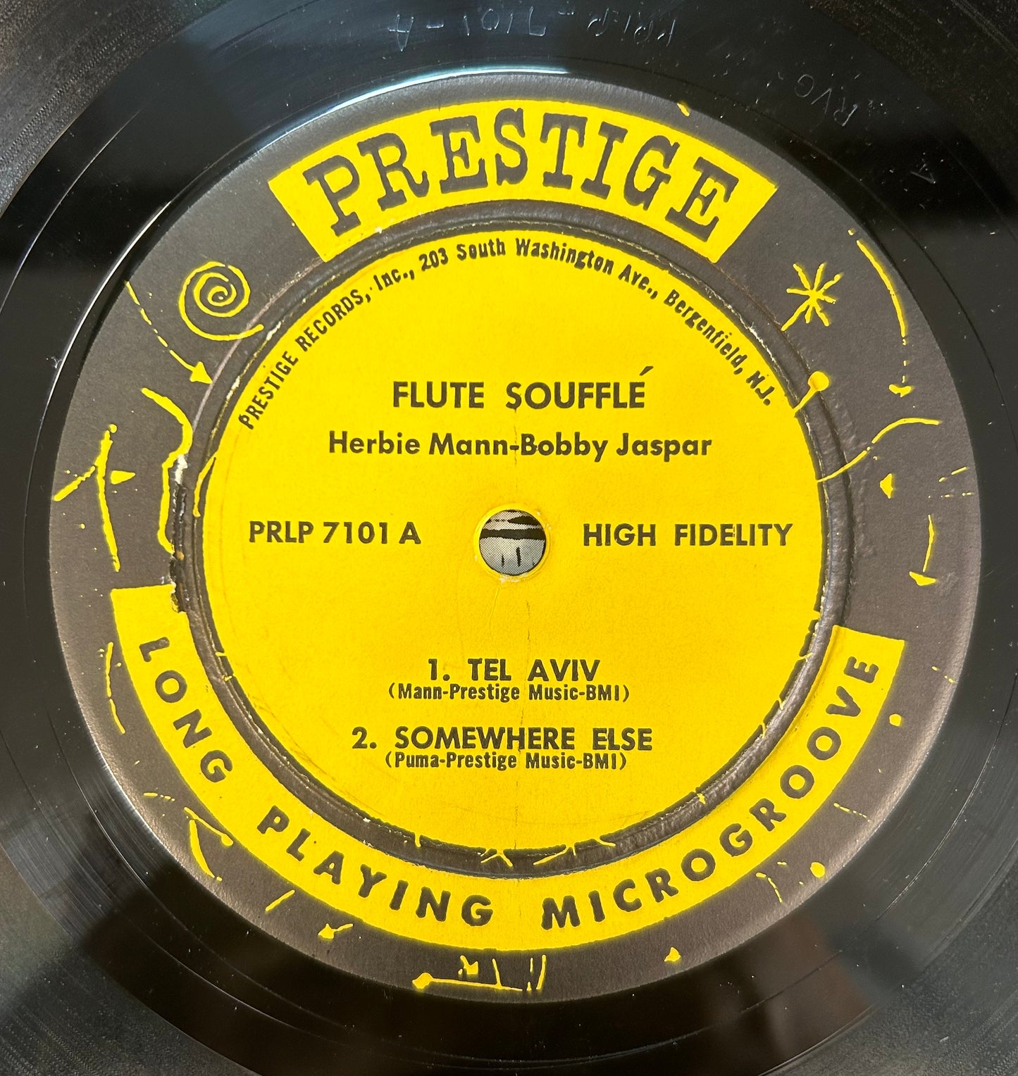Herbie Mann - Flute Souffle 2nd Press Prestige 1958 Bergenfield Fireworks Label