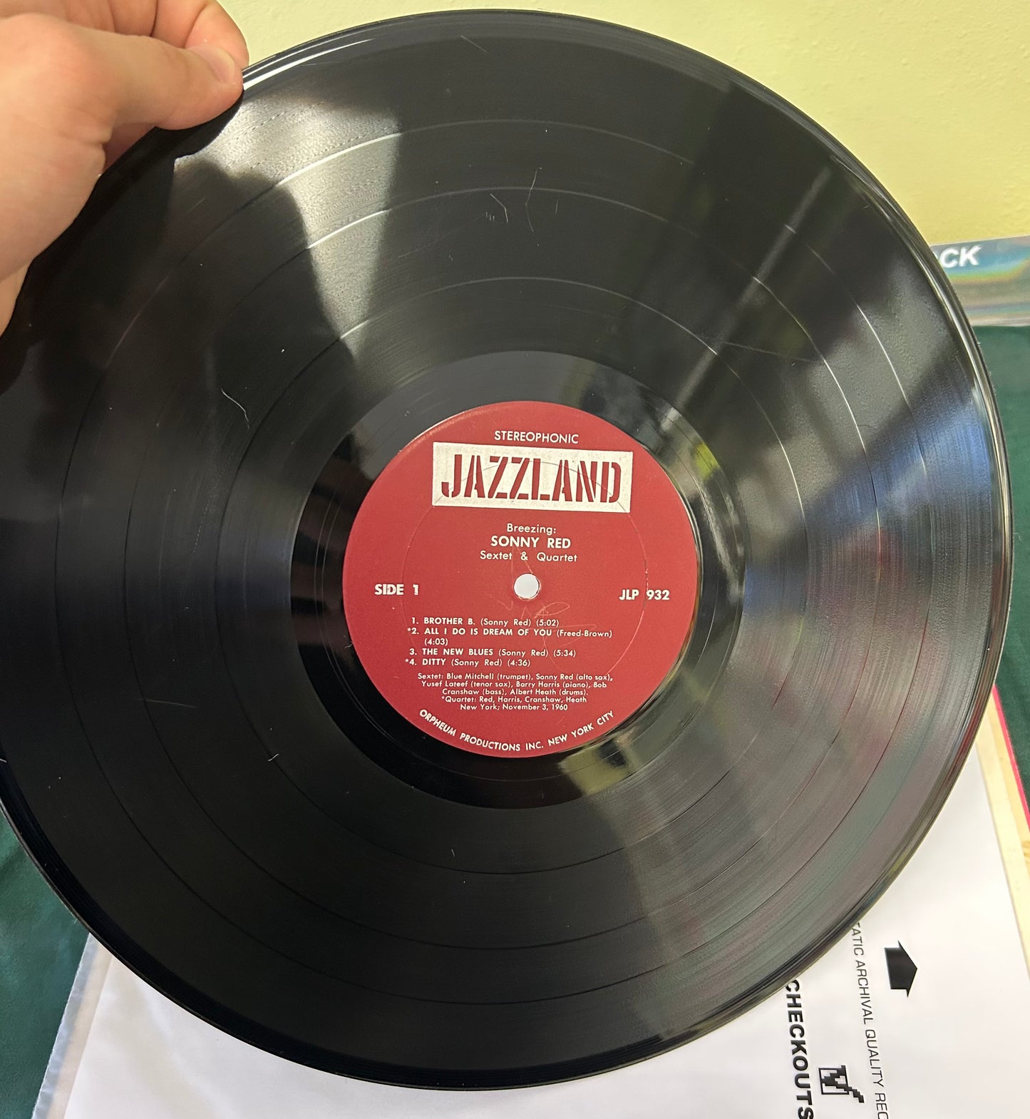 Sonny Red - Breezing 2nd Press 1966 Red Label Jazzland