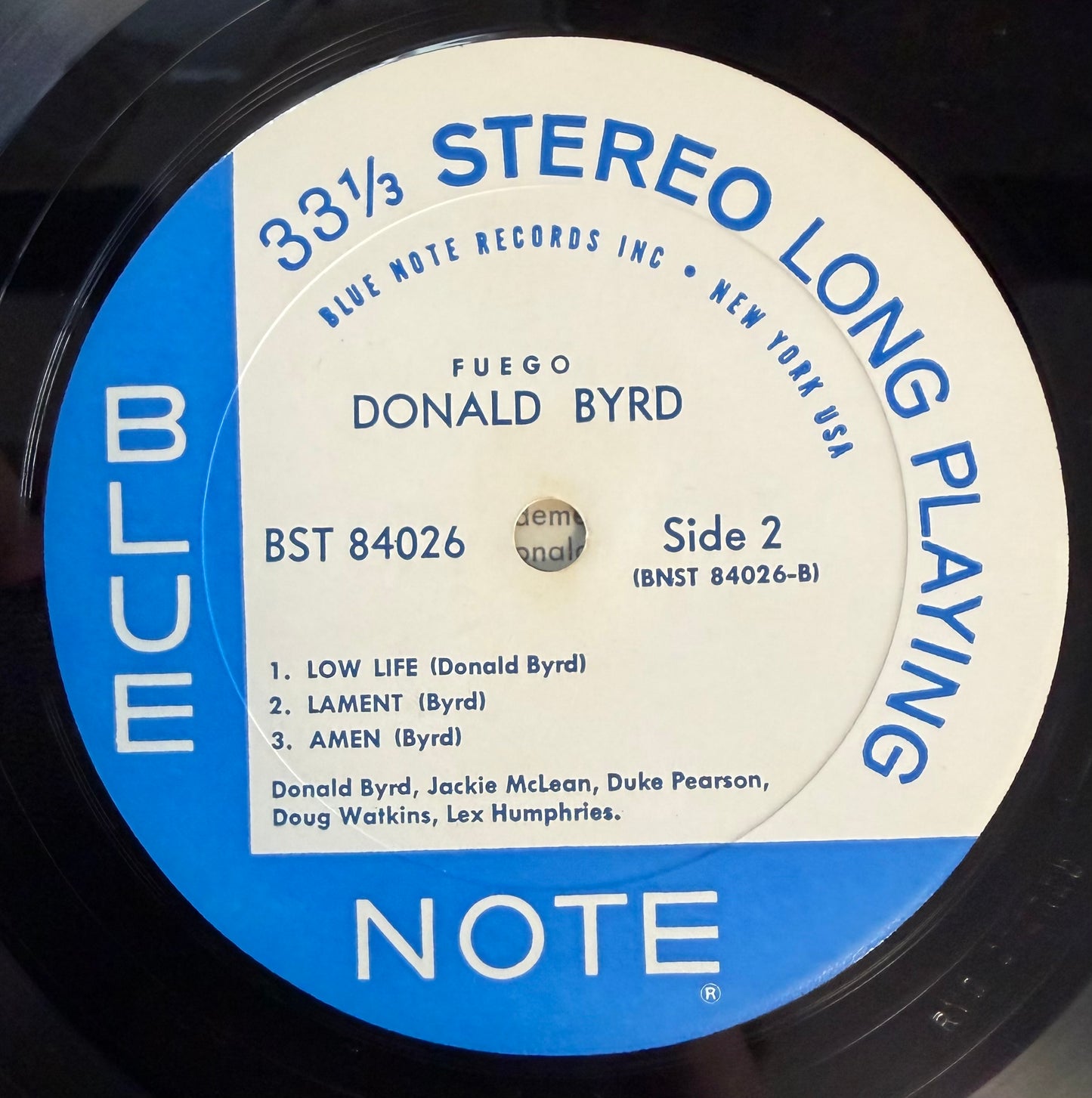 Donald Byrd - Fuego 1966 Stereo Liberty Press Blue Note NY Label Van Gelder