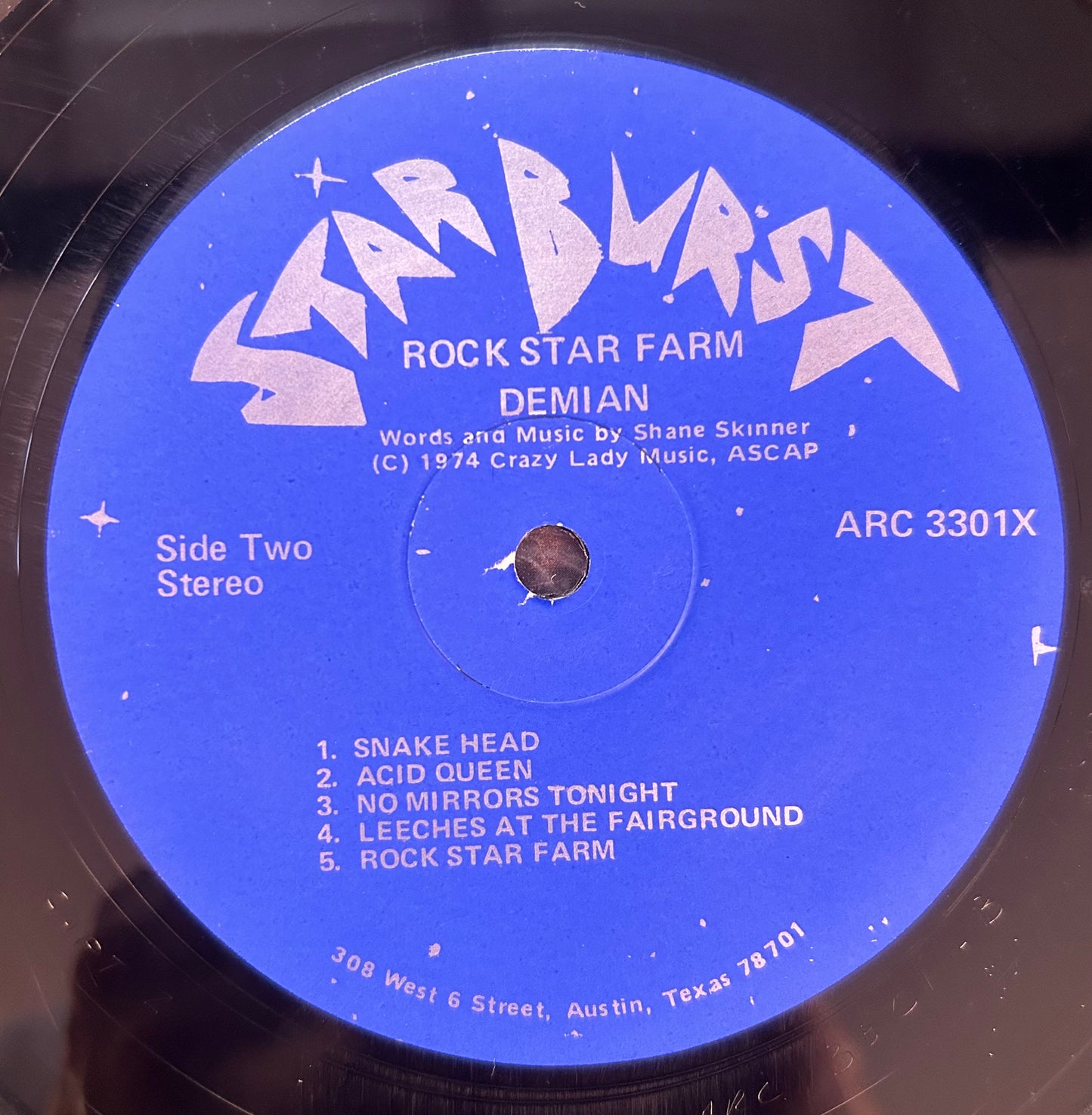 Demian - Rock Star Farm 1974 Private Press Prog Rock Texas Starburst