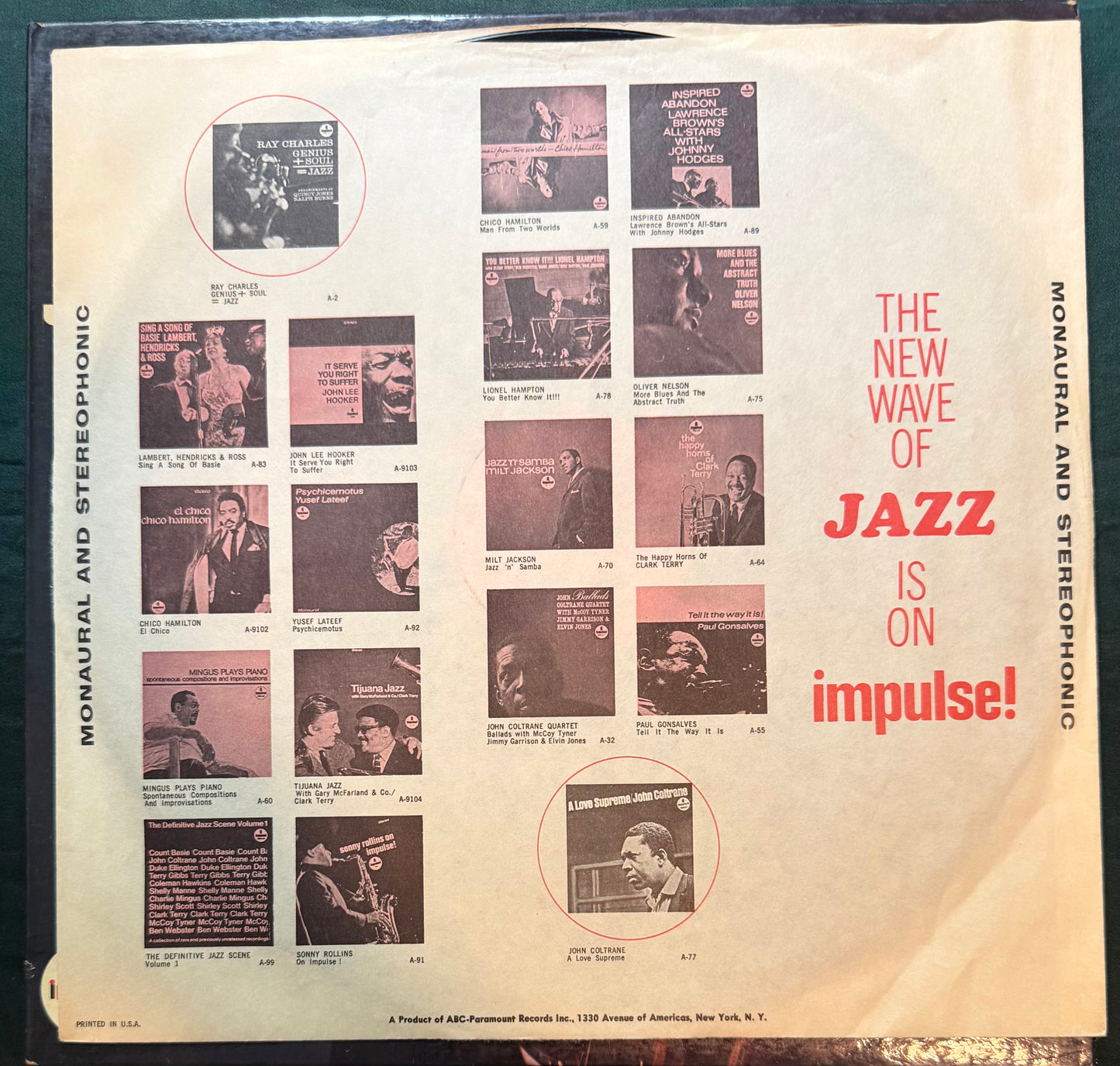 John Coltrane - Kulu Se Mama 1st Press 1966 Stereo Impulse