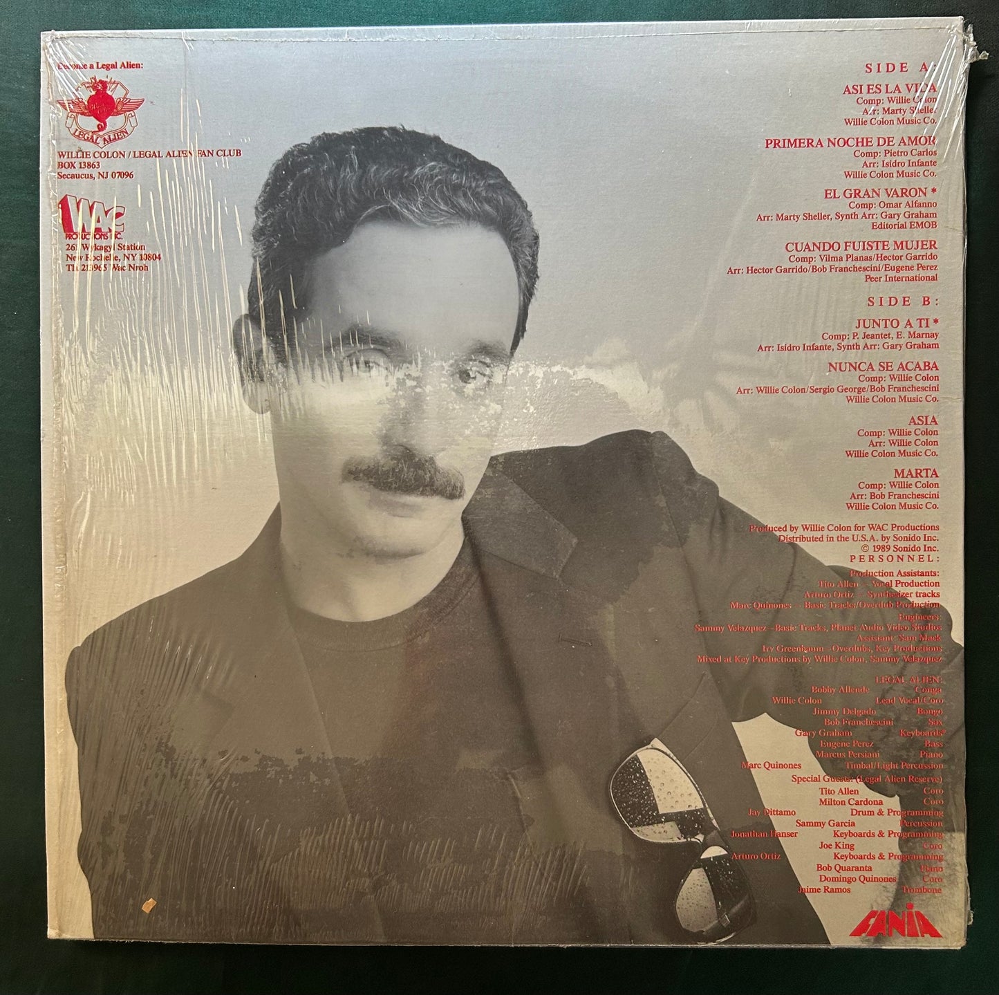 Willie Colon - Legal Alien 1st US Press Fania 1989 Salsa / Son