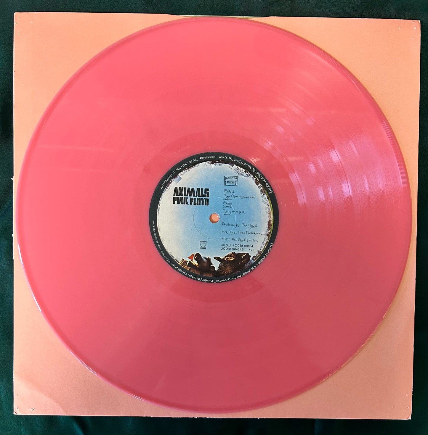 Pink Floyd - Animals 1977 French Press Pink Vinyl Pink Sleeve RARE