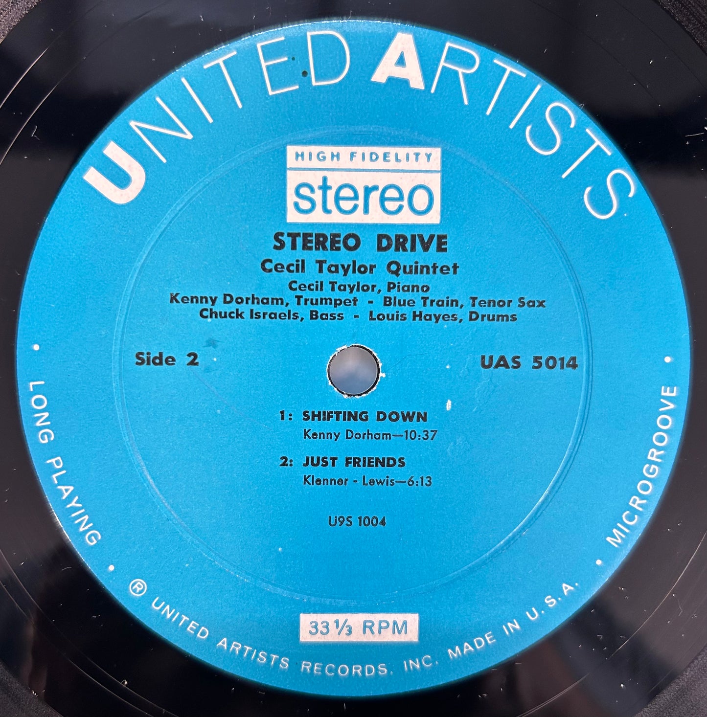 Cecil Taylor - Stereo Drive 1st Press Stereo 1959 United Artists