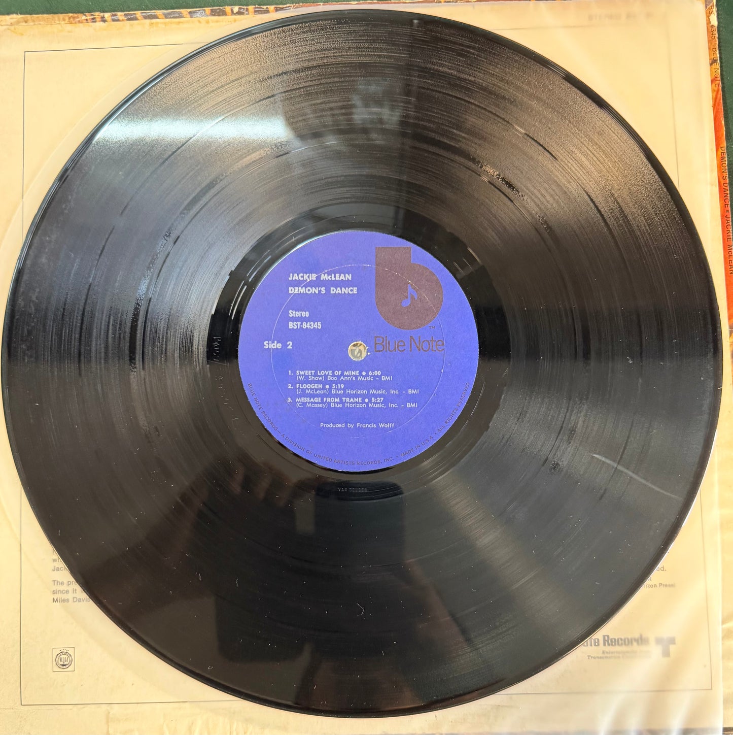 Jackie McLean - Demon's Dance 1973 Blue Note Black "b" Van Gelder