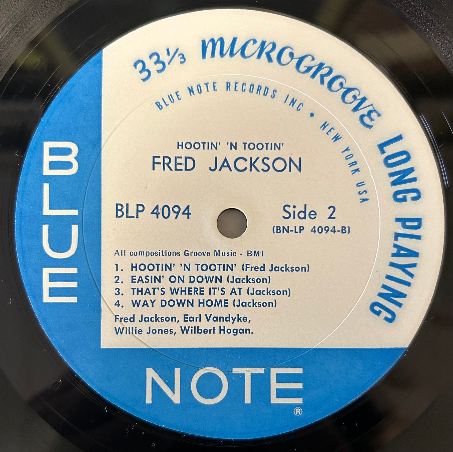 Fred Jackson - Hootin’ ‘N Tootin’ 1st Mono Press 1962 Blue Note