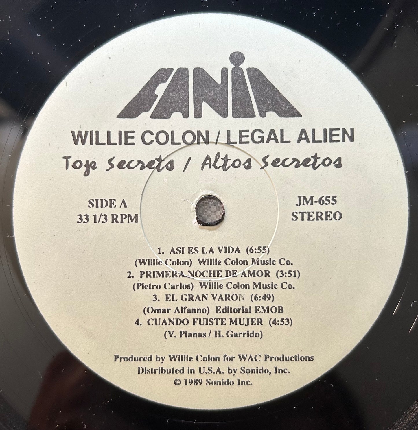 Willie Colon - Legal Alien 1st US Press Fania 1989 Salsa / Son