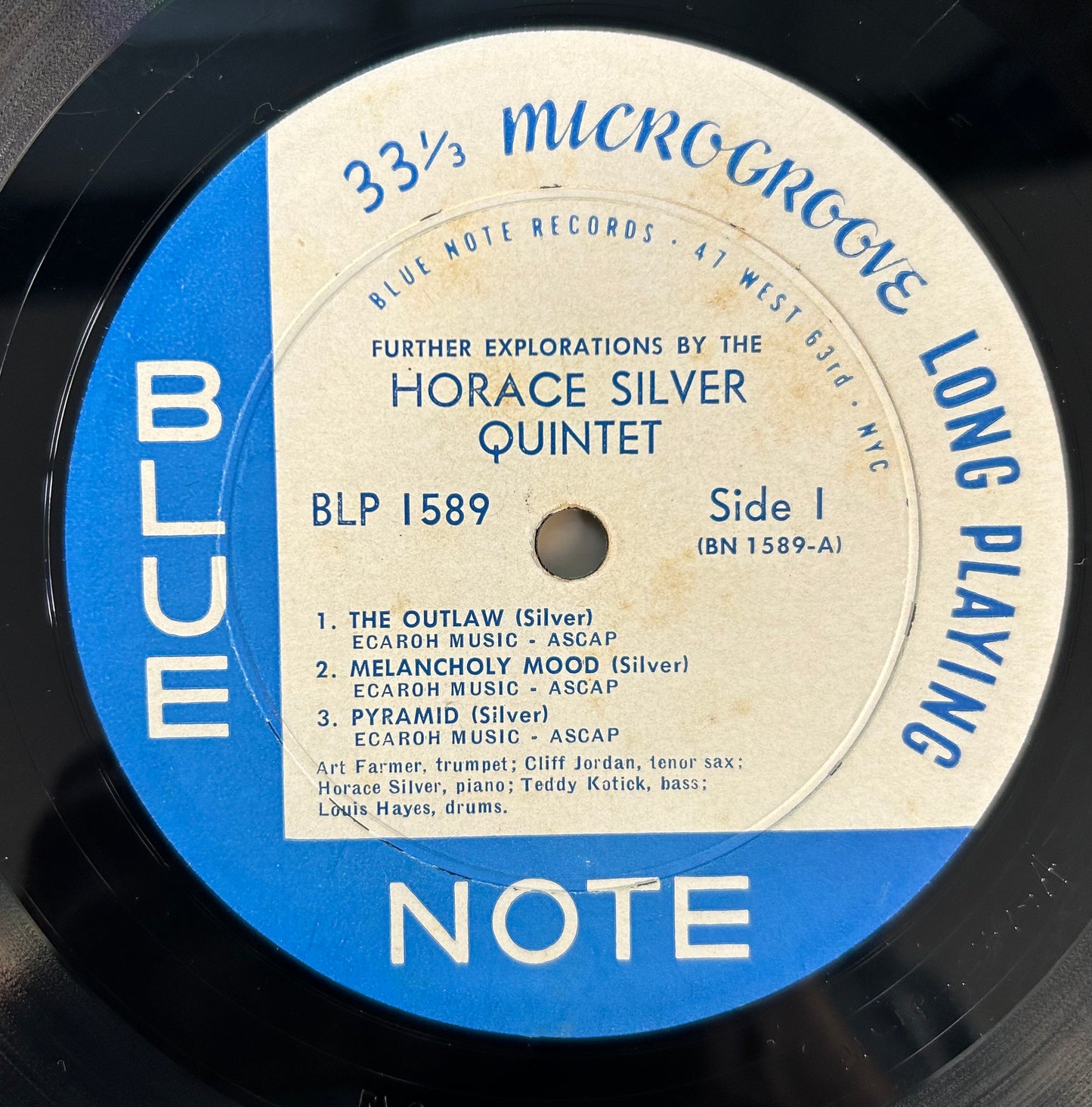 Horace Silver Quintet - Further Explorations 1st Mono Press 1958 Blue Note 1589