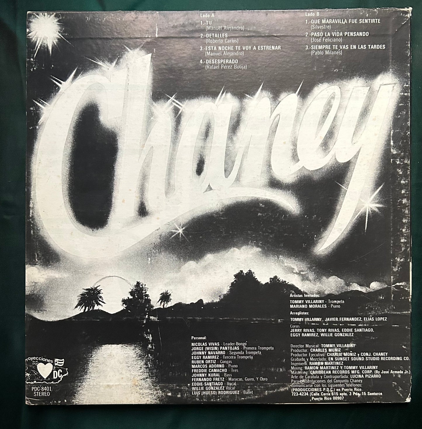 Conjunto Chaney - Chaney 1st Press Puerto Rican Salsa 1984 PDC