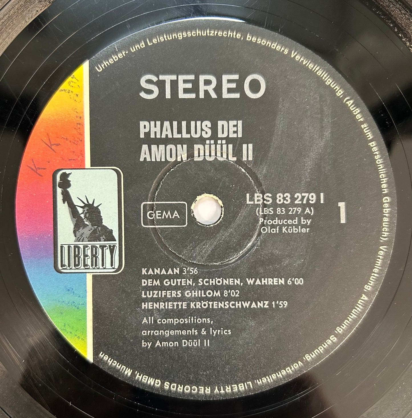 Amon Duul II - Phallus Dei 1st Press Germany 1969 Liberty Krautrock