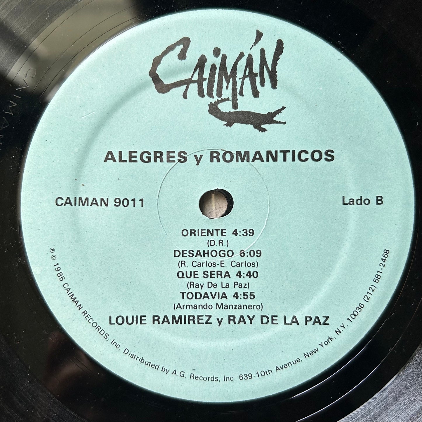 Louie Ramirez - Ray De La Paz - Alegres Y Romanticos 1st Press 1985 Caiman Salsa / Latin Jazz