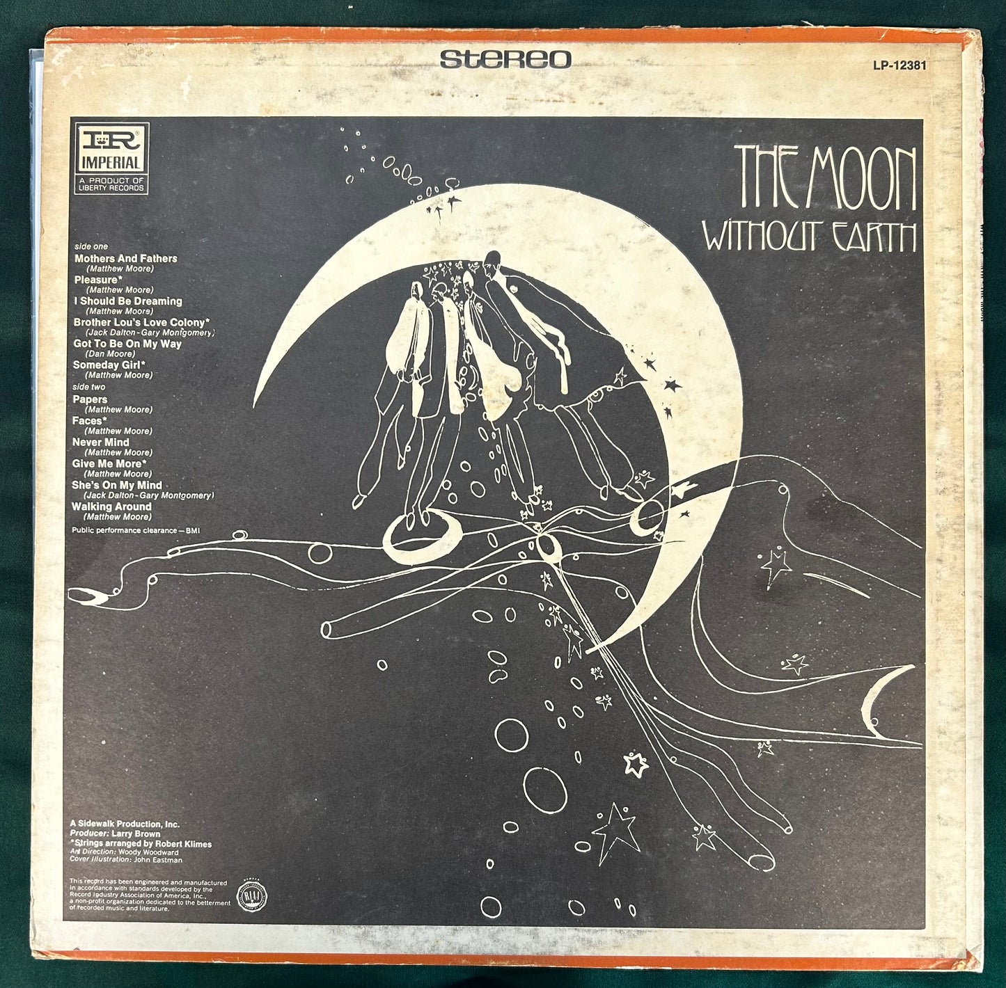The Moon - Without Earth 1st Press 1968 Imperial Records Psych