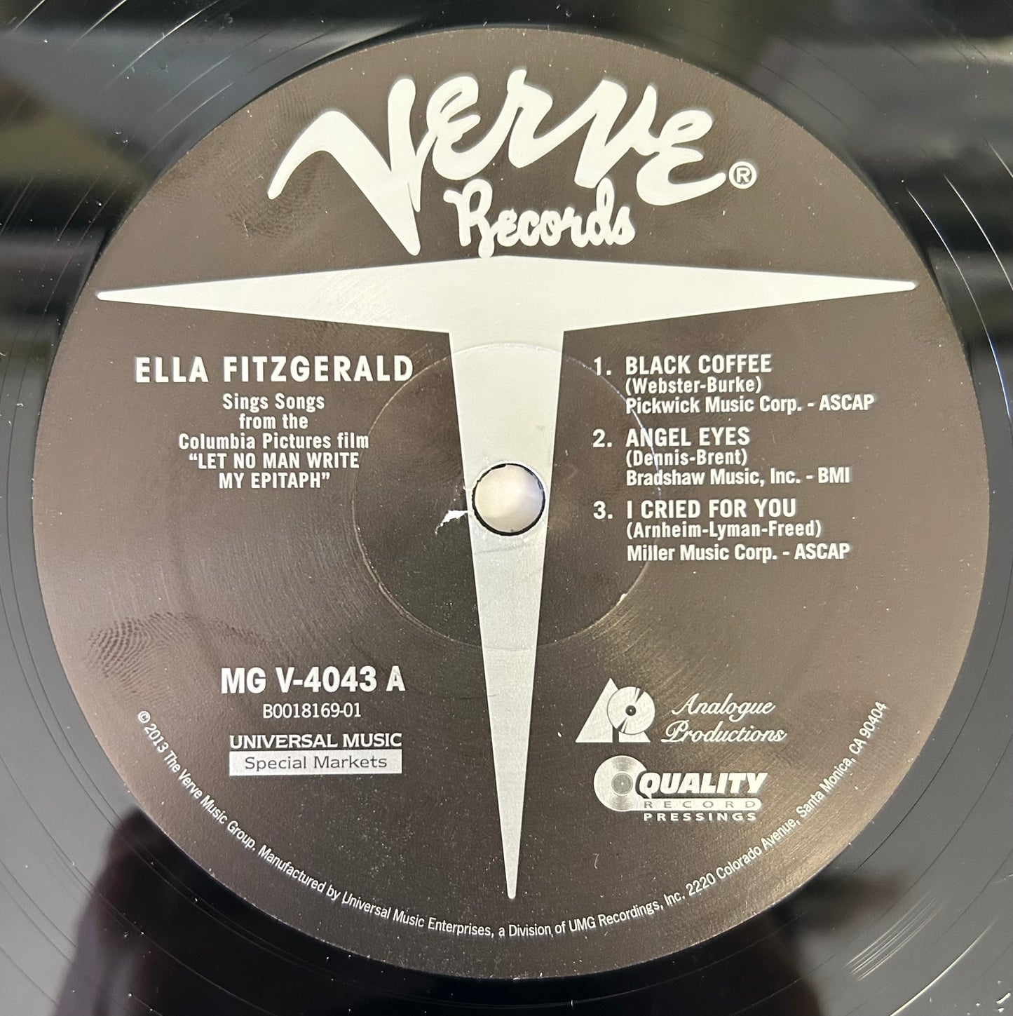 Ella Fitzgerald - Let No Man Write My Epitaph 2013 2LP 45 RPM Analogue Productions Audiophile Press