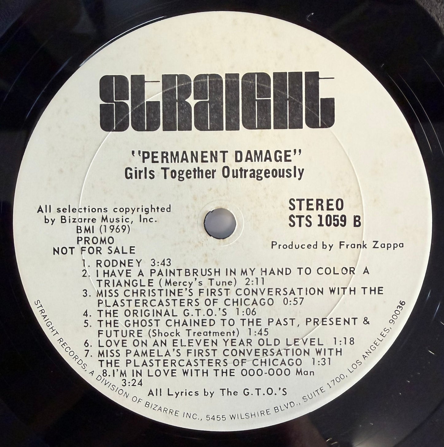 GTO's - Permanent Damage 1st Press 1969 Promo Straight