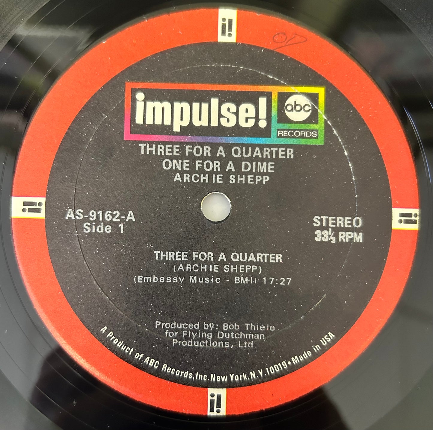 Archie Shepp - Three For A Quarter One For A Dime 2nd Press 1972