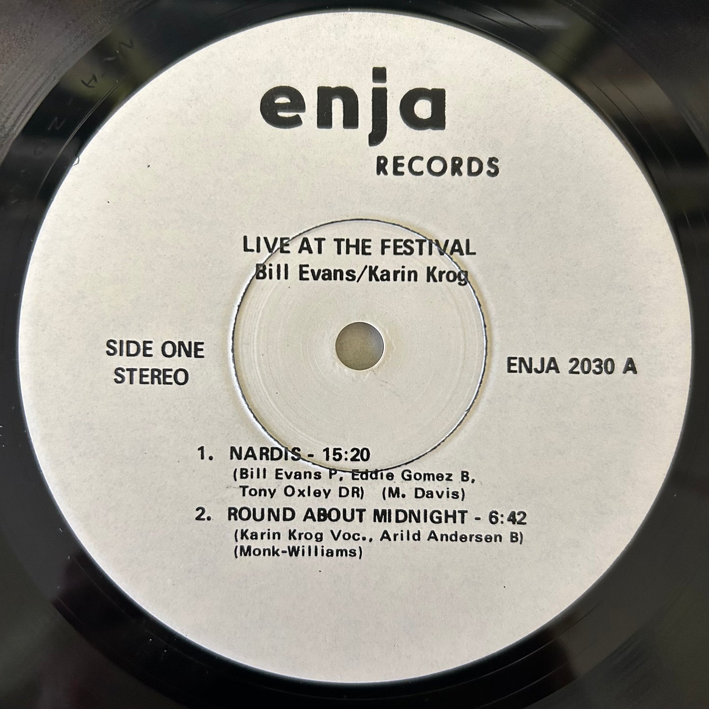 Bill Evans - Karin Krog - Bobby Hutcherson - Live At The Festival 1st Press 1973 Enja