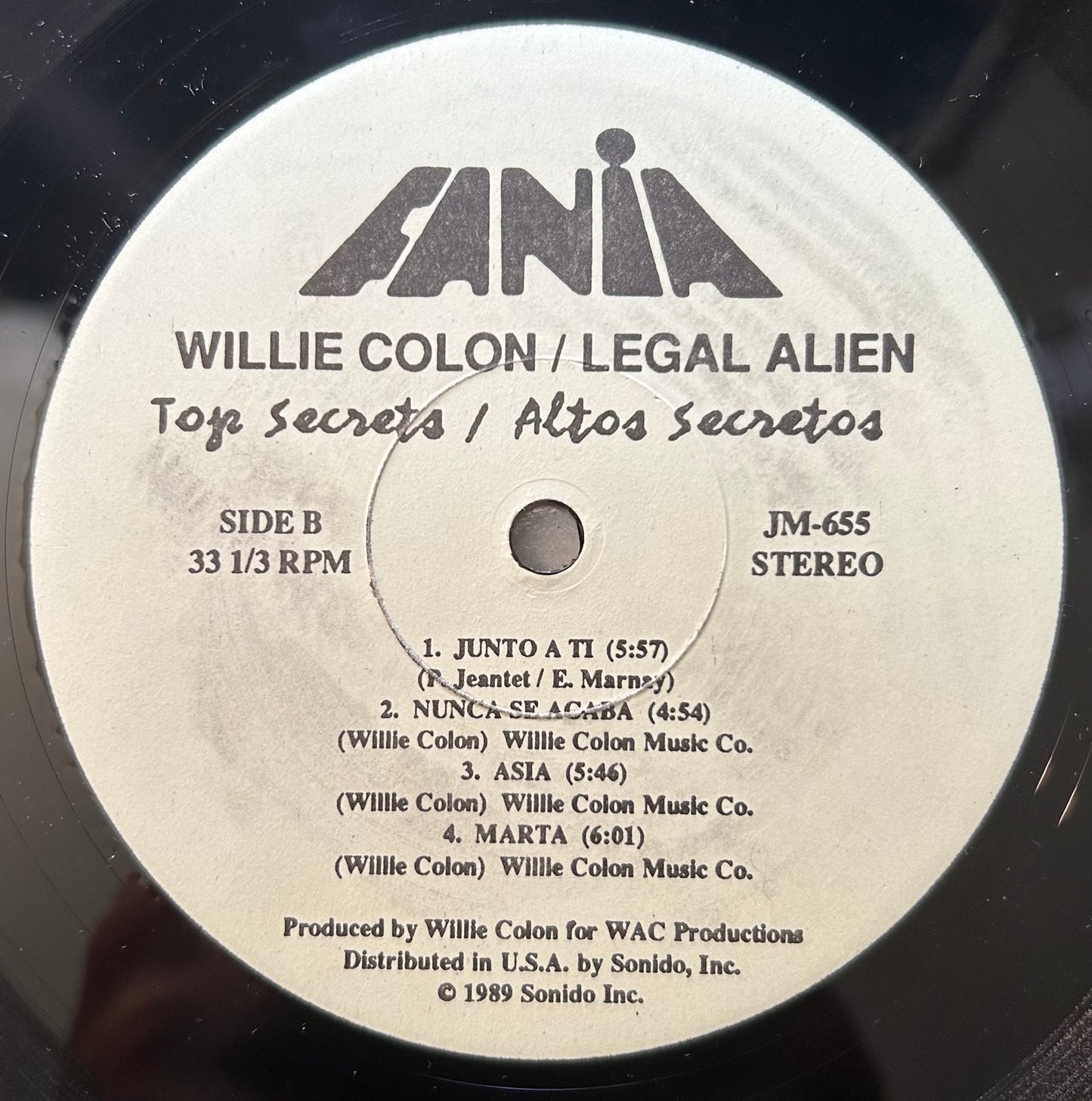 Willie Colon - Legal Alien 1st US Press Fania 1989 Salsa / Son