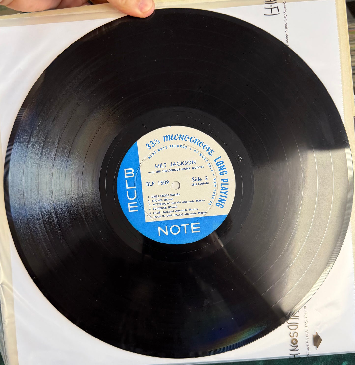 Milt Jackson With Thelonious Monk - Blue Note 1509 2nd Press 1957 NY 23/Lex labels RVG DG