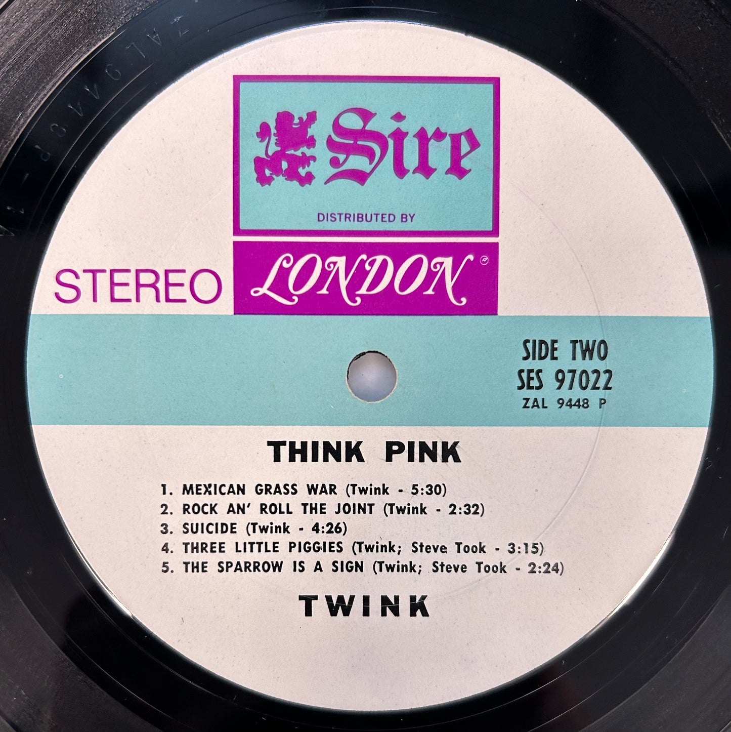 Twink - Think Pink 1st US Press 1970 London / Sire Rare Psych