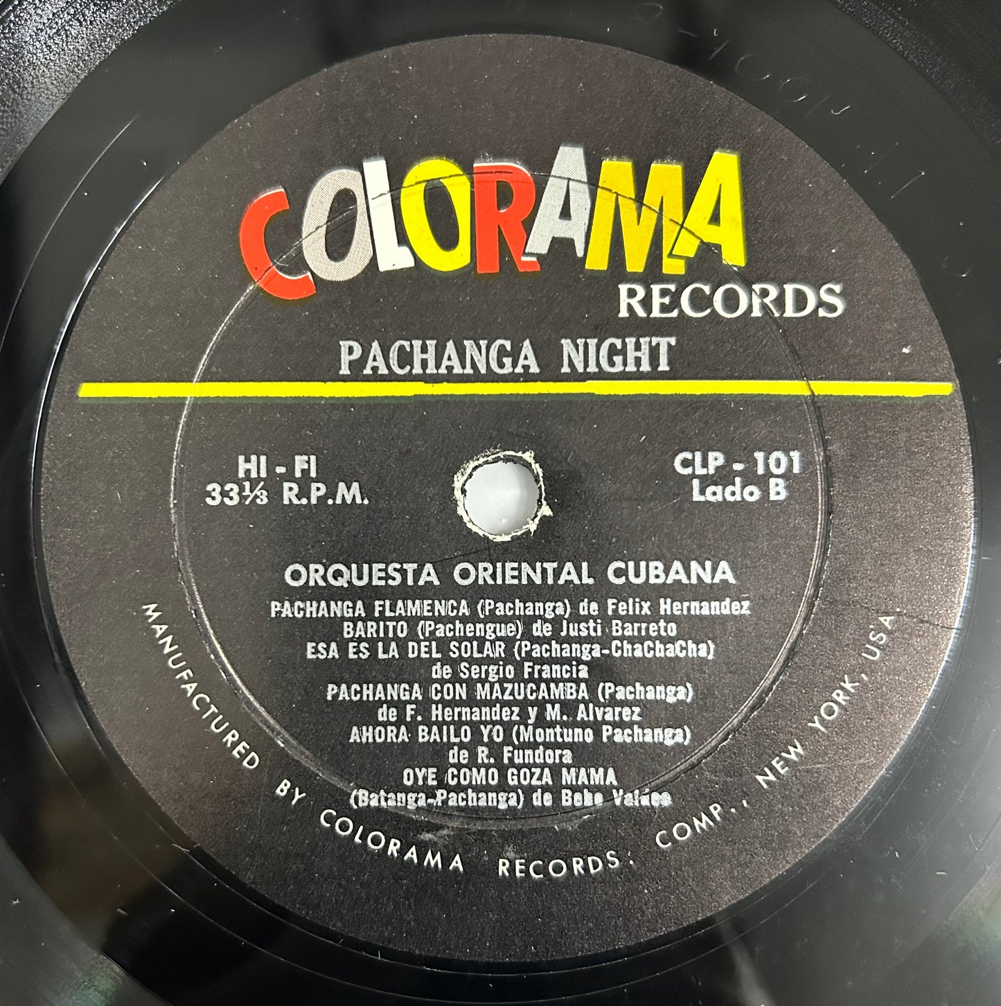 Orquesta Oriental Cubana - Pachanga Night 1st Press 1961 Rare Latin/Pachanga Colorama