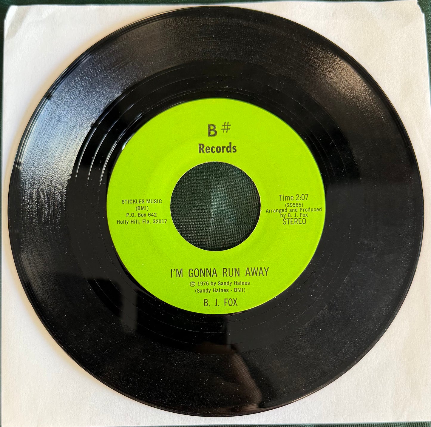 B.J. Fox - Please Buy This Record Cause I’m Broke 1976 FL Private Press 45