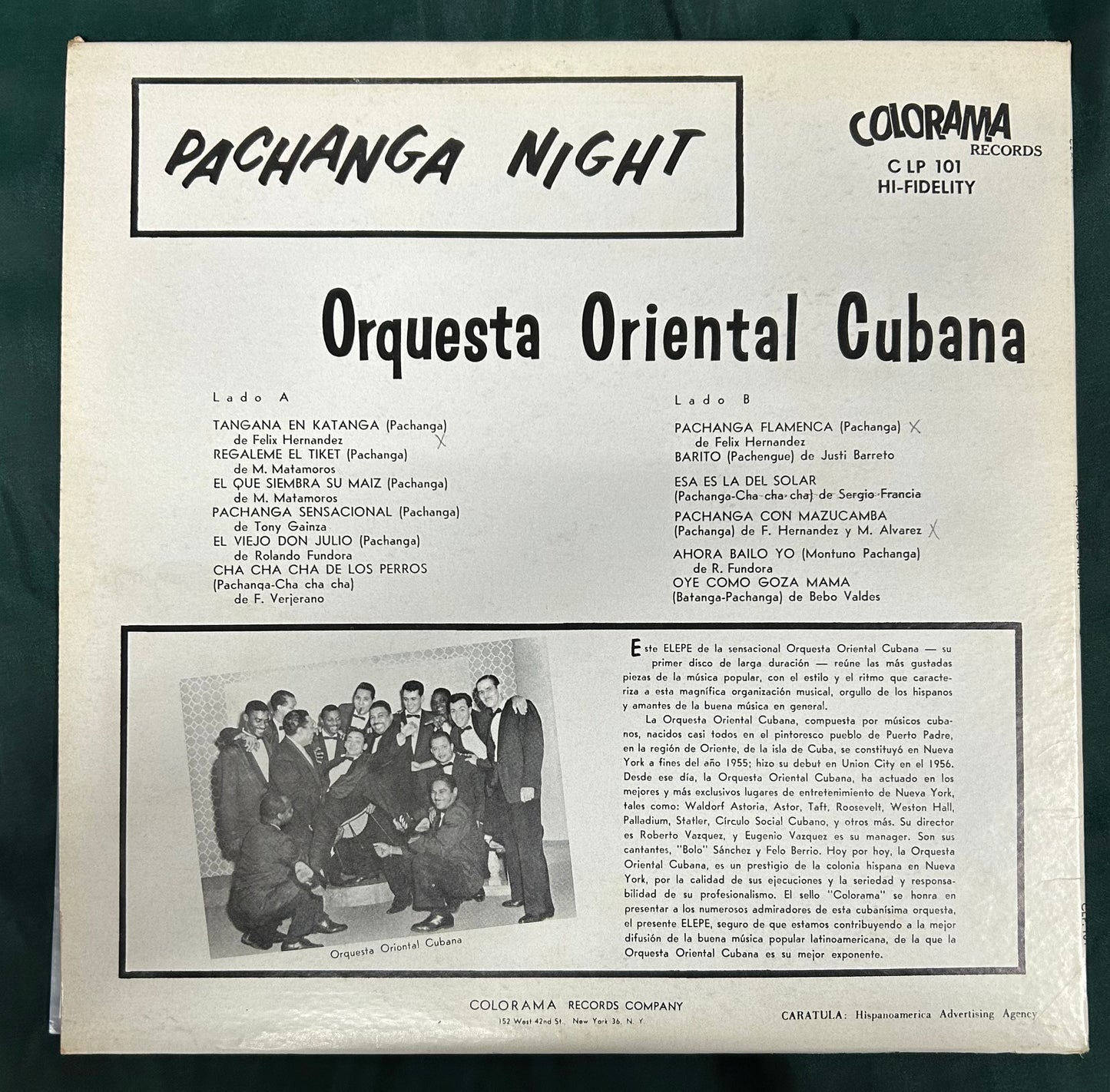 Orquesta Oriental Cubana - Pachanga Night 1st Press 1961 Rare Latin/Pachanga Colorama
