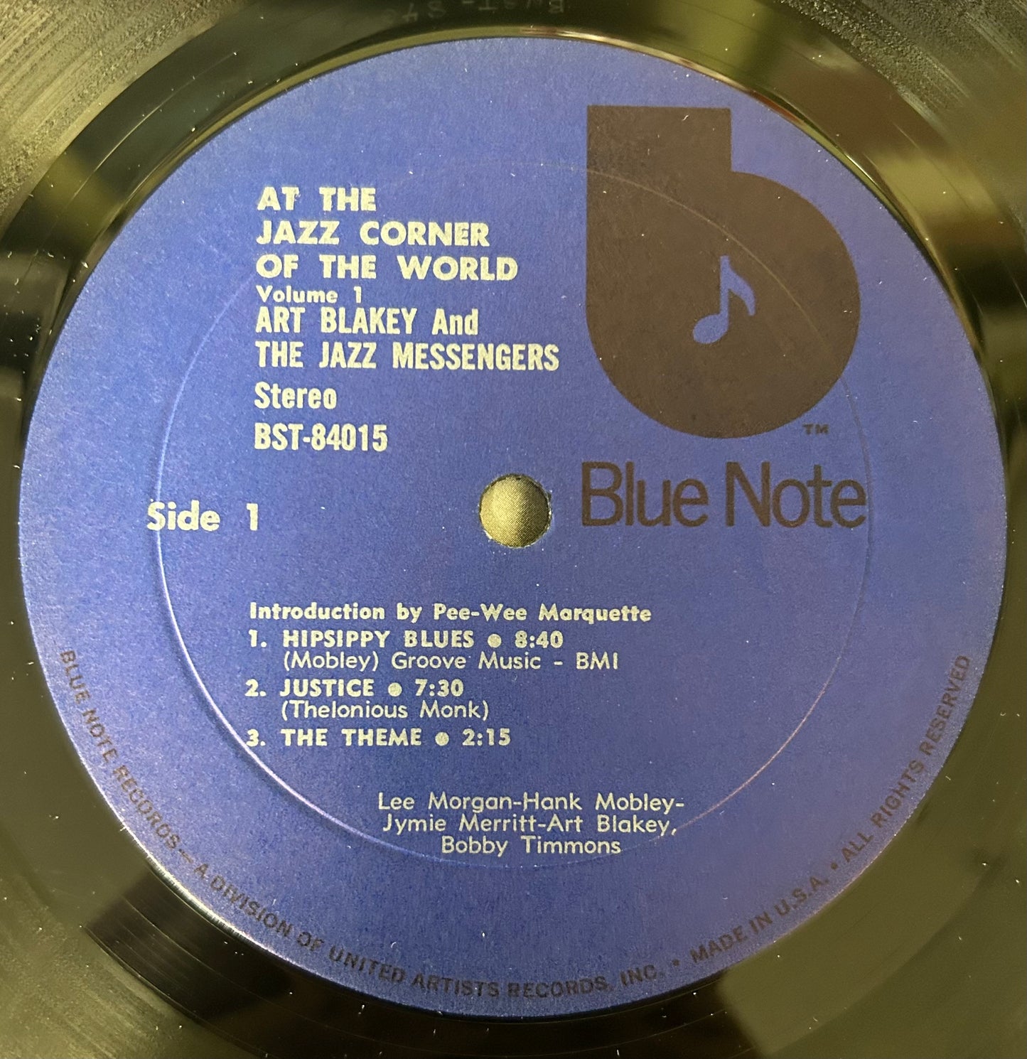 Art Blakey - At The Jazz Corner Of The World 1973 Black "b" Blue Note