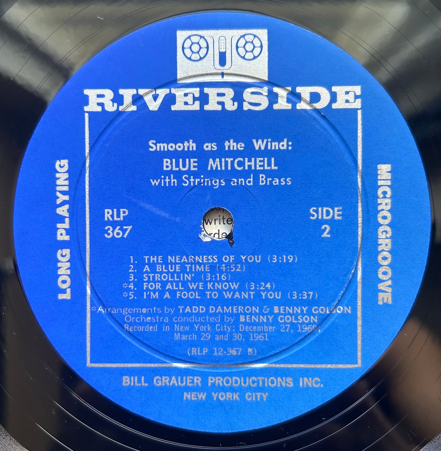 Blue Mitchell - Smooth As The Wind 1961 2nd Mono press Riverside