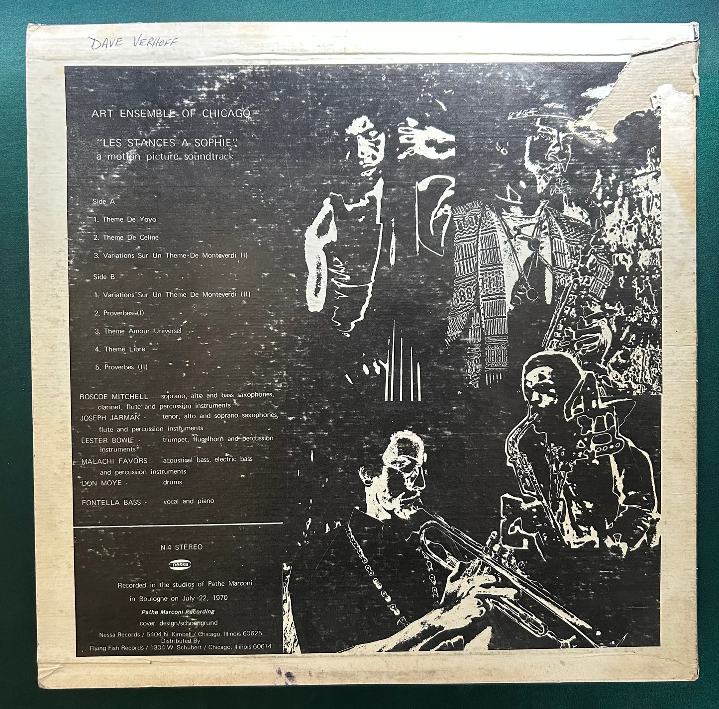 Art Ensemble of Chicago - Les Stances A Sophie 1st US Press Nessa 1971 Free Jazz