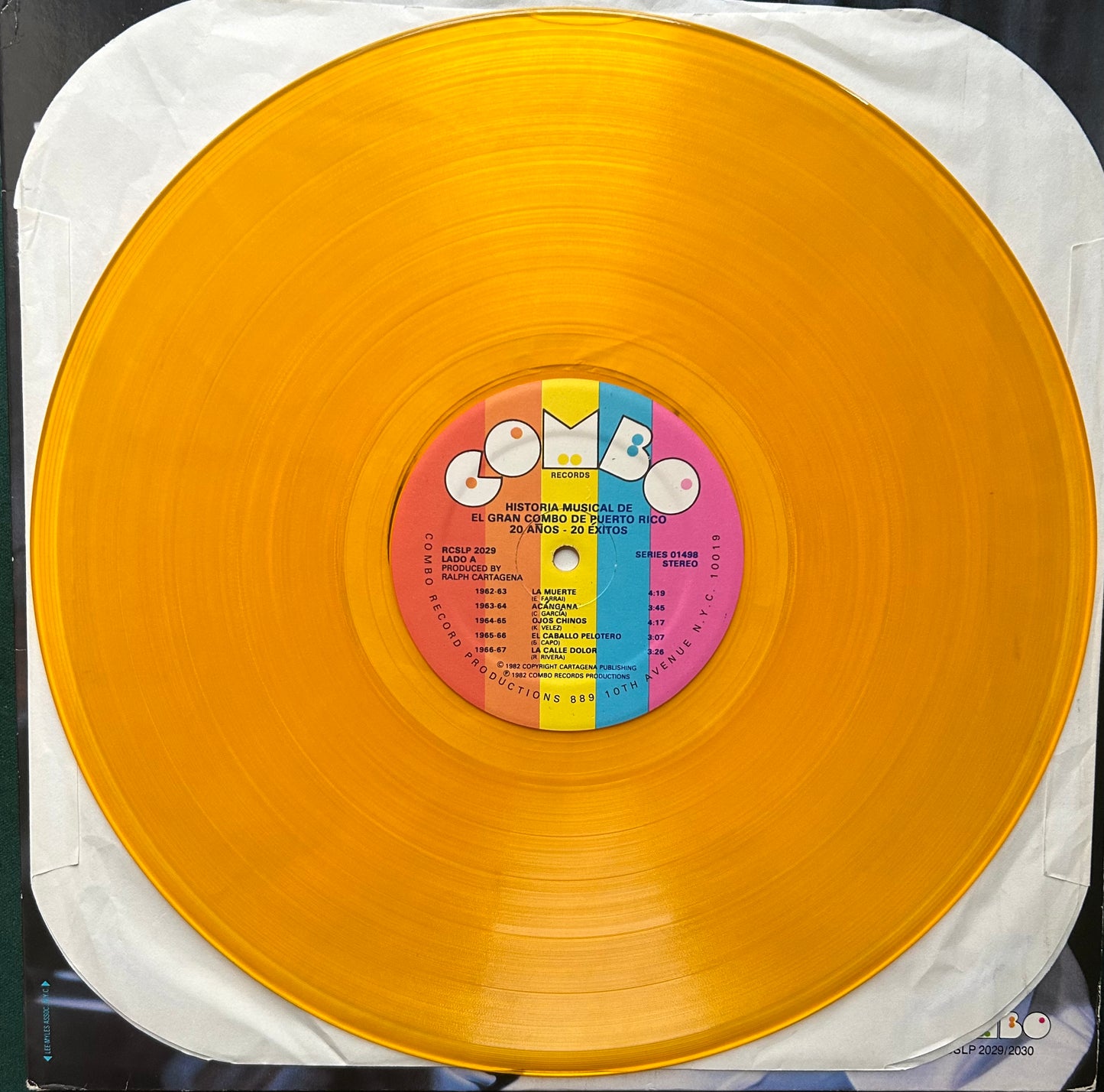 El Gran Combo - Historia Musical 20 Anos 1982 Puerto Rican 2lp Comp Yellow Vinyl