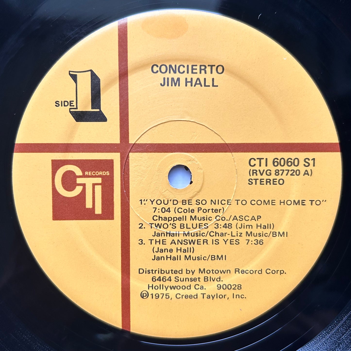Jim Hall - Concierto 1st Press CTI 1975 Cool Jazz