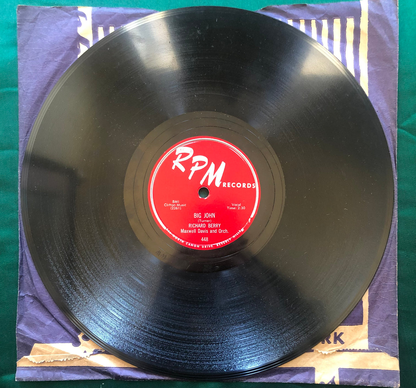 Richard Berry - Rockin' Man / Big John 78 RPM Records 1955 R&B