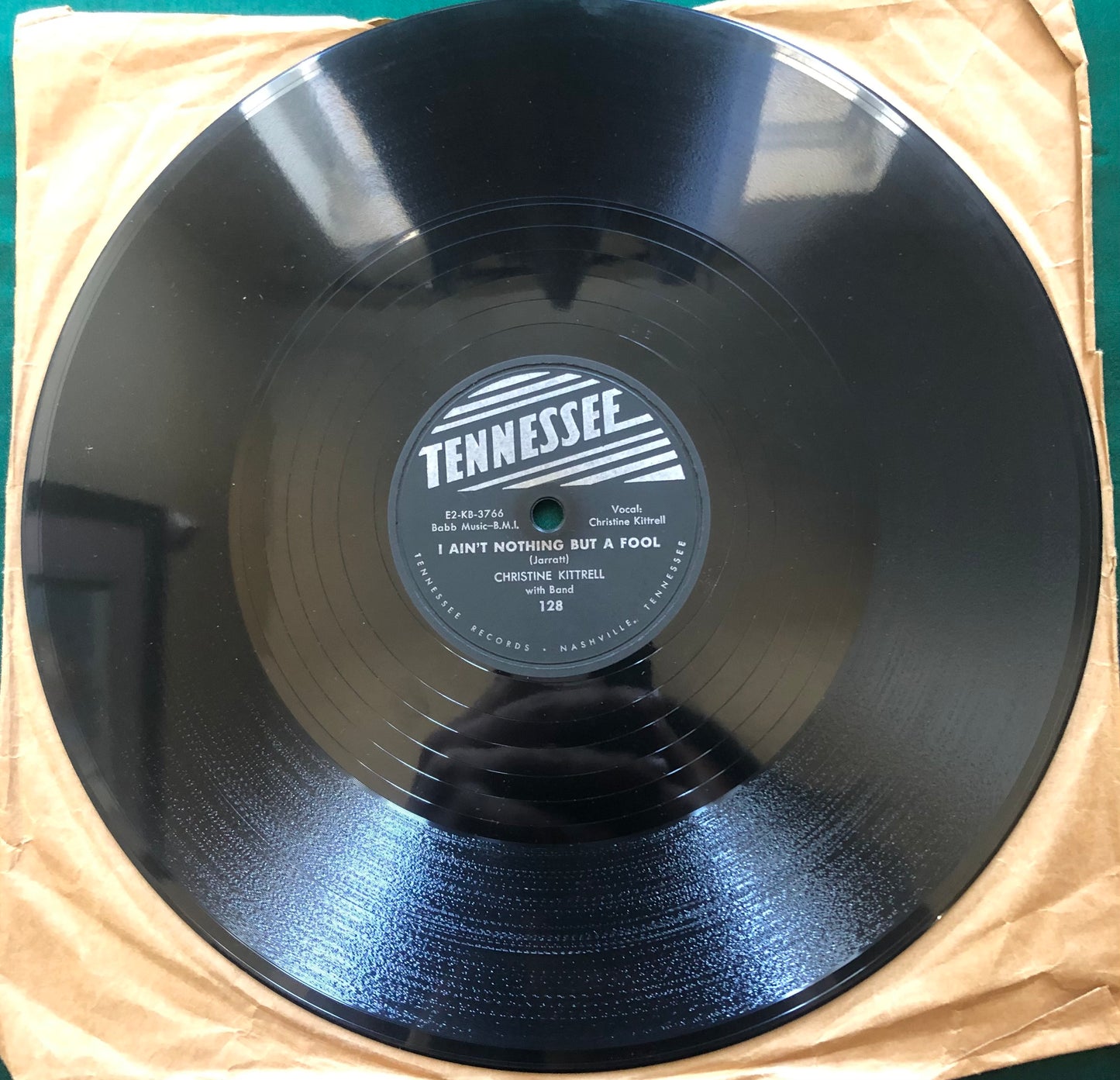 Christine Kittrell Sittin' Here Drinking/I Ain't Nothing But a Fool 1952 78 Tennessee R&B