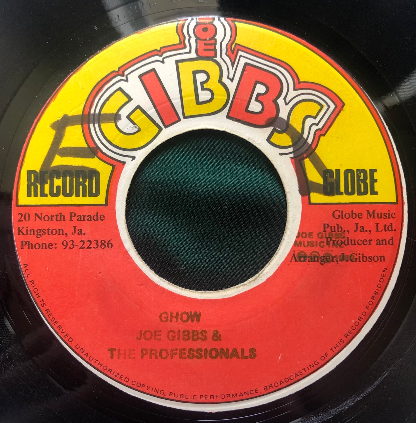 George Nooks Sadie / Joe Gibbs & The Professionals Version 1982 Joe Gibbs Jamaican Press 45