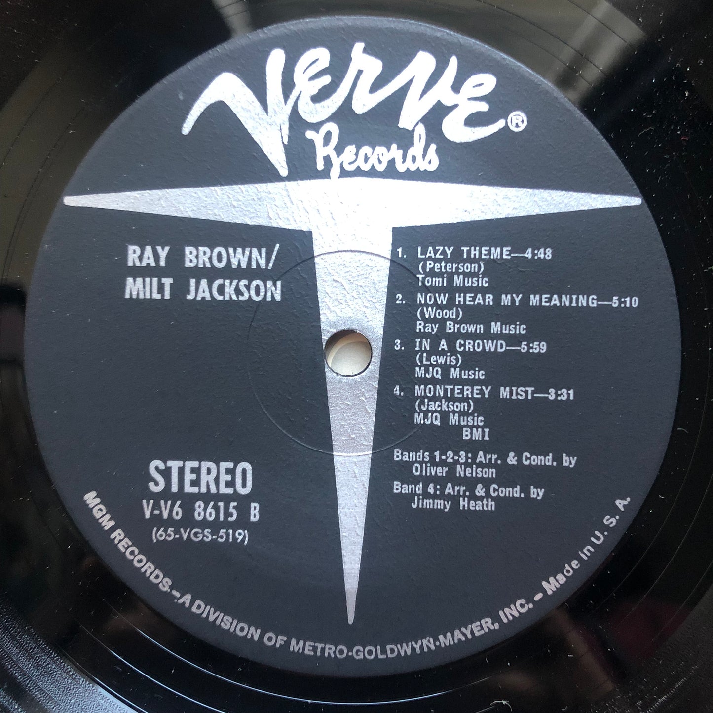 Ray Brown / Milt Jackson Original 1965 Verve Big Band