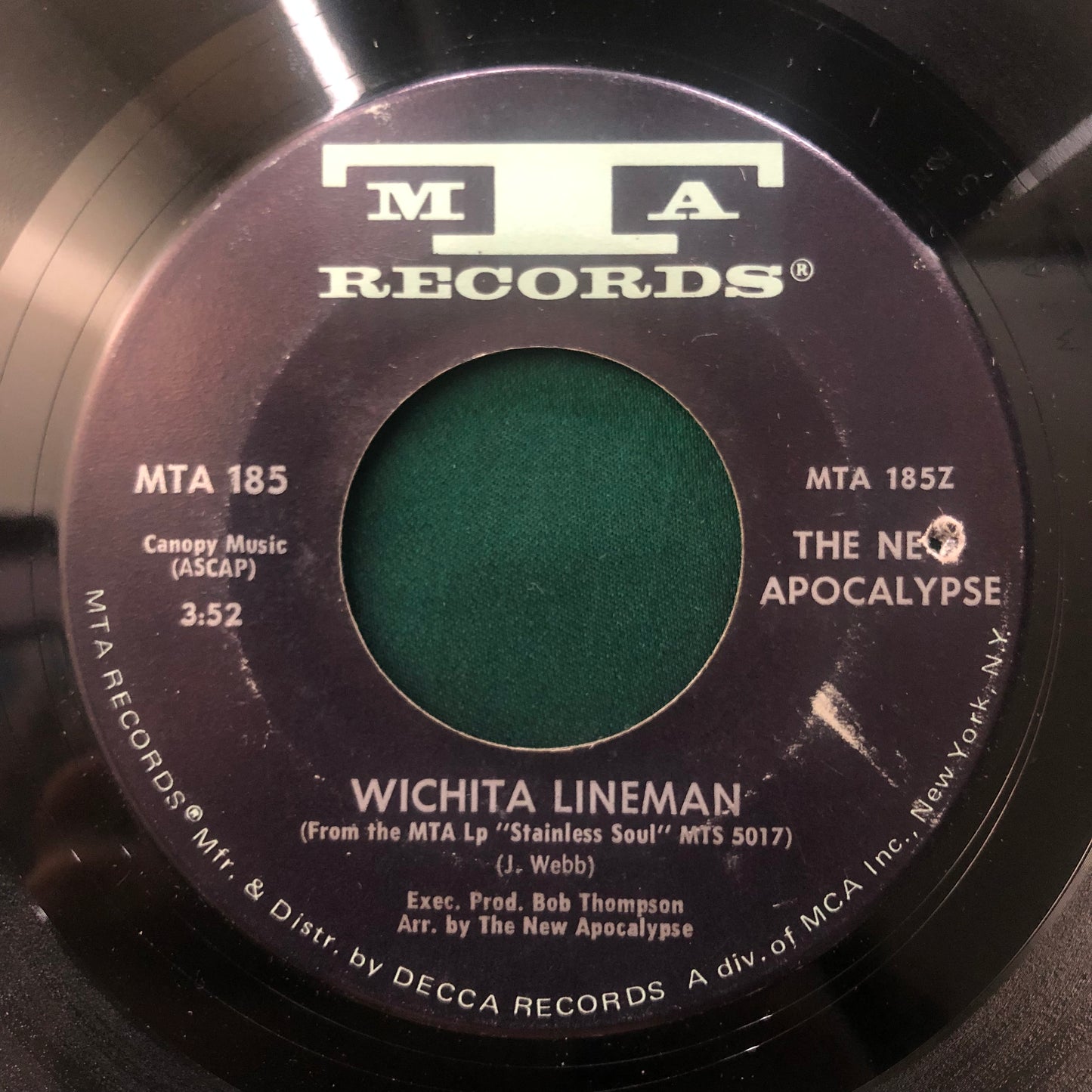 The New Apocalypse - Stainless Soul / Wichita Lineman 1970 Great Psych/Funk 45