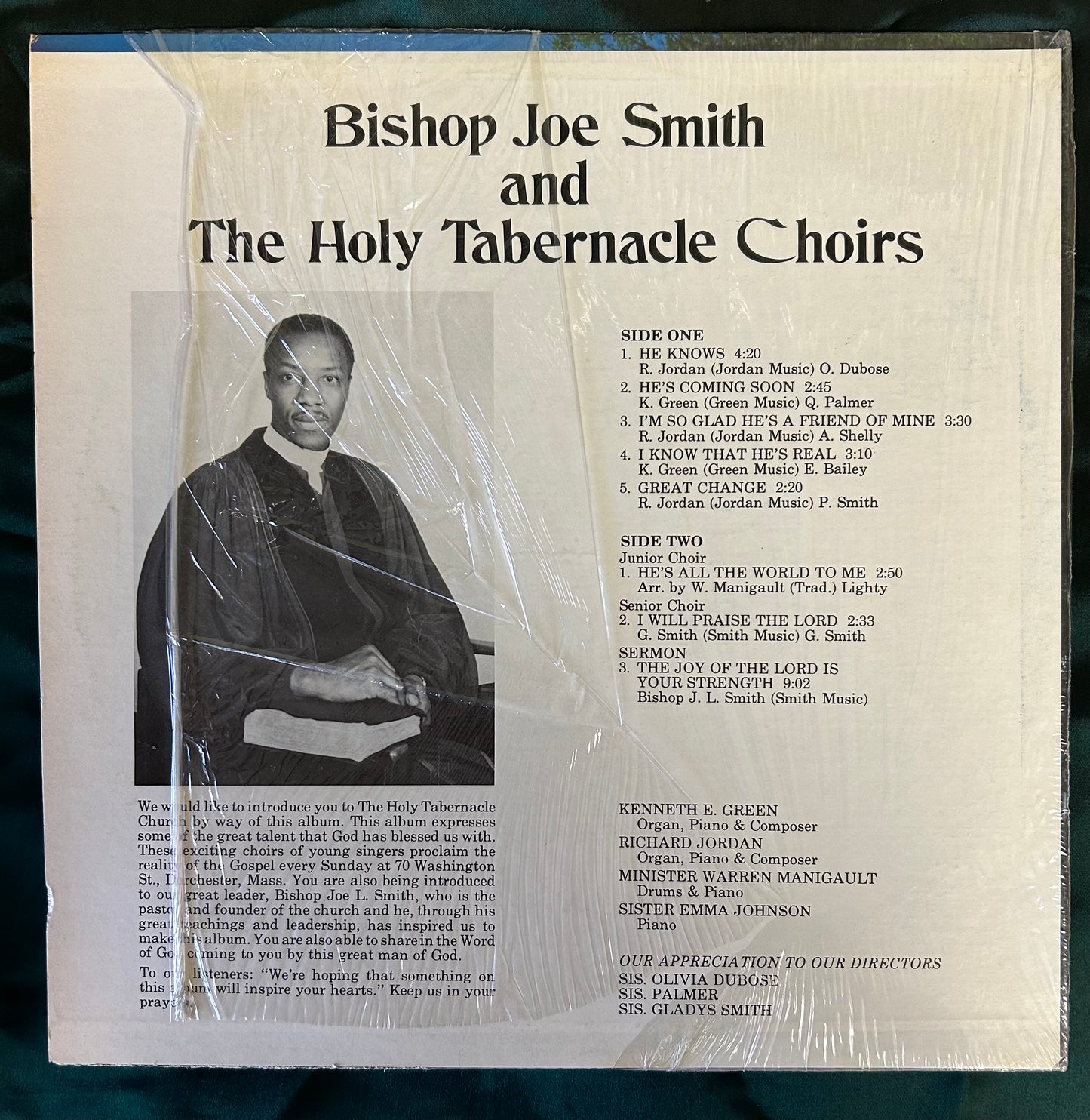 Bishop Joe Smith and The Holy Tabernacle Choir Rare Funky/Soulful Gospel Private - LISTEN -
