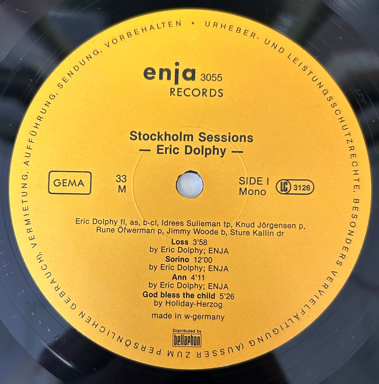 Eric Dolphy - Stockholm Sessions 1st Press German Import 1981 Enja