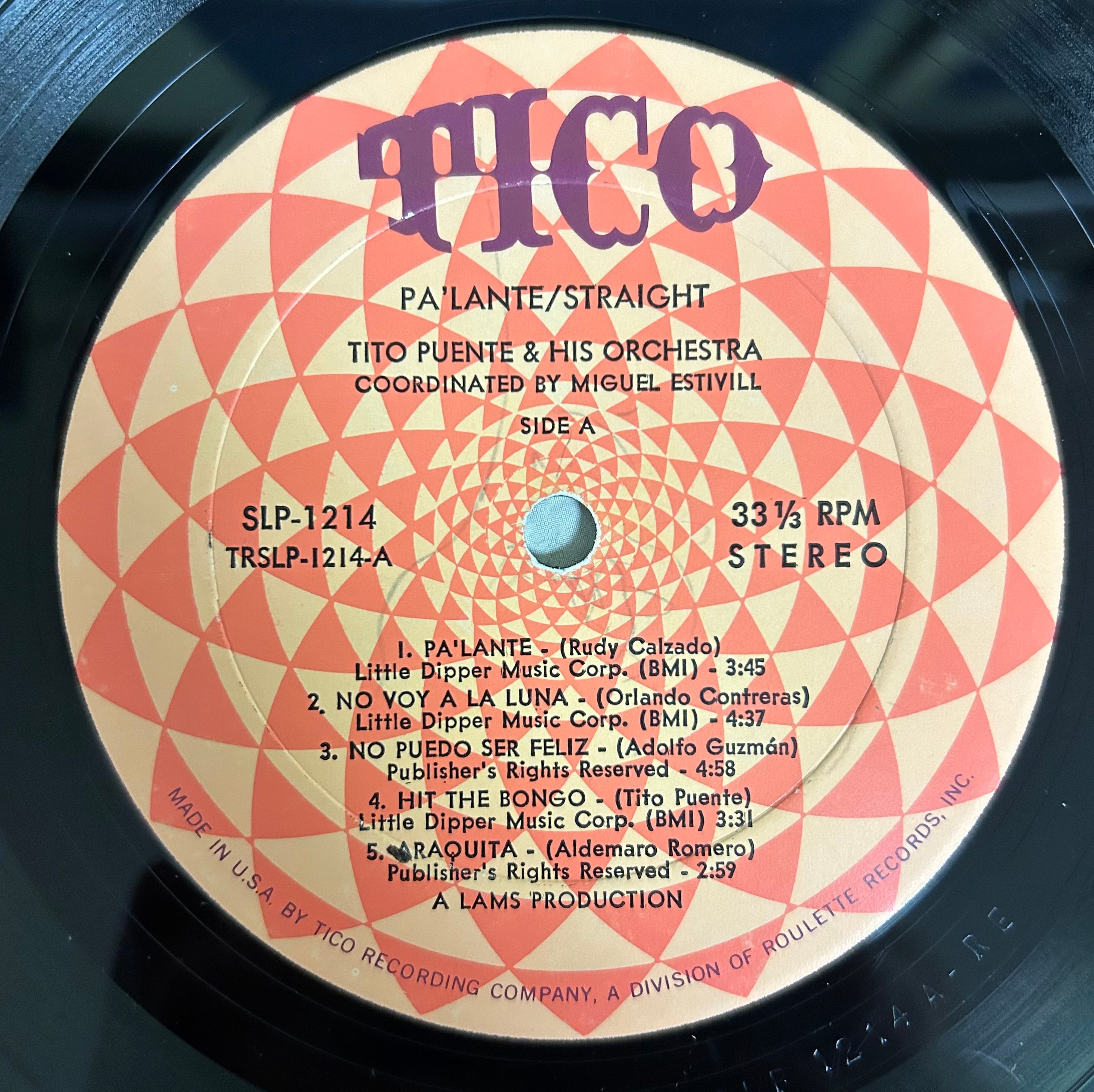 Tito Puente Pa Lante Straight 1st Press Stereo 1970 Tico