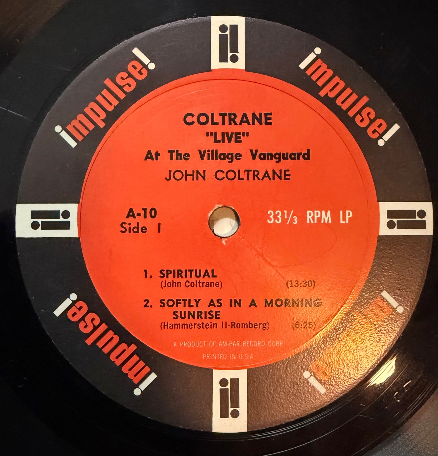 John Coltrane - "Live" At The Village Vanguard 1st Mono Press 1962 Impulse AM-PAR